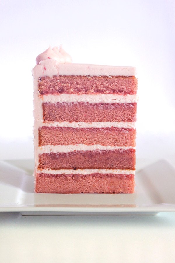 Triple Strawberry Cake with Strawberry Cream Cheese Frosting. This cake is made with all real strawberries! No artificial flavors or added J-Ello.