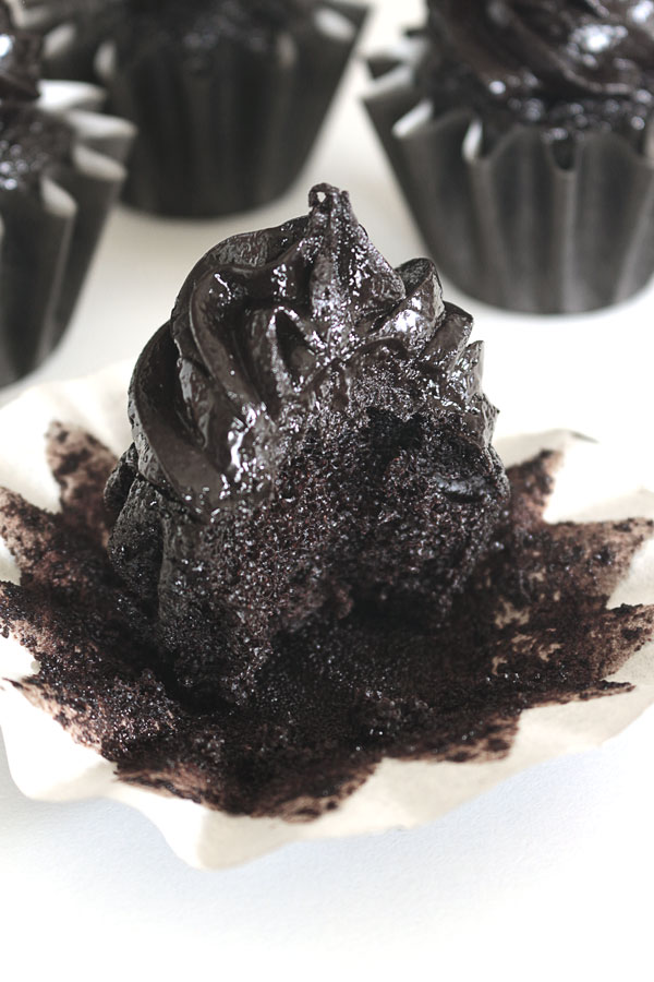 I ate the Blackout Chocolate Cupcake.