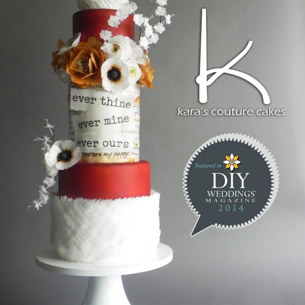 DIY Weddings Magazine Cake, Winter 2014