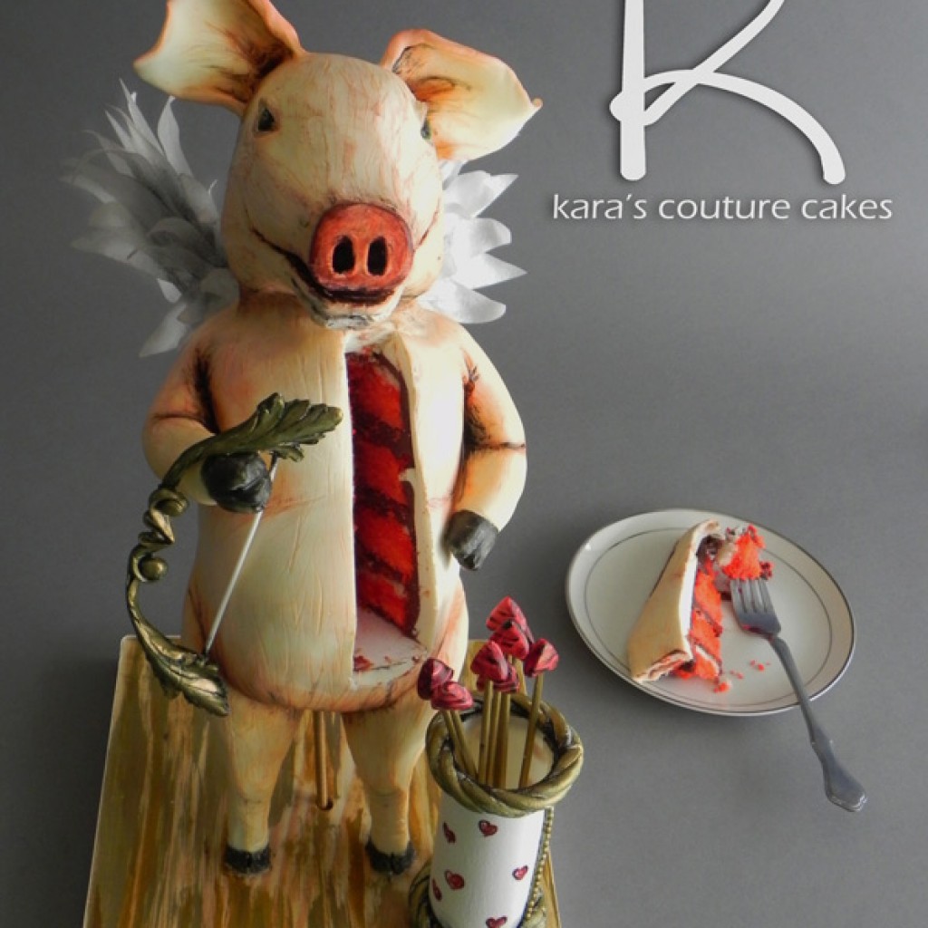 CuPig Sculpted Pig Cake