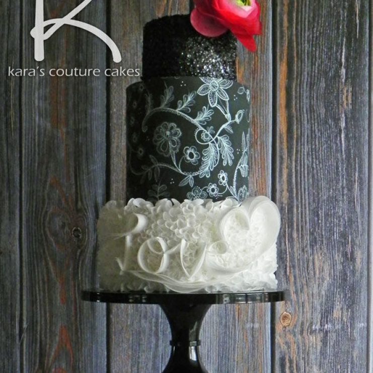 Wafer Paper Ruffles Cake