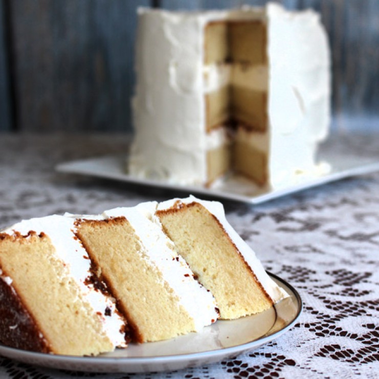 Honeyed Apricot Cake, Tonka Bean Butter Cream, Pignoli Crunch