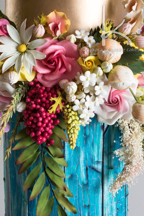 Sugar Flowers and wood