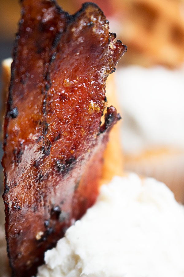 Maple Bacon Waffle Cupcake and Frosting recipe... Positively sinful, salty and sweet, and perfect for breakfast!