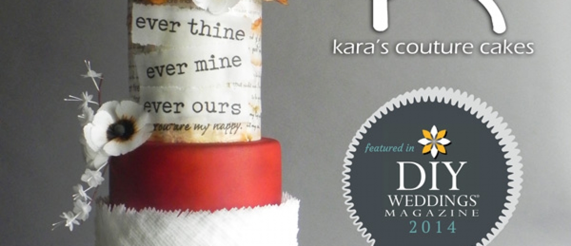 DIY Weddings Magazine Cake, Winter 2014