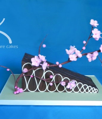 Modern Cherry Blossom Cake