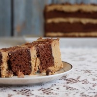 Chocolate, Pecan and Salted Caramel Cake