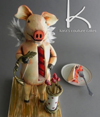 CuPig Sculpted Pig Cake